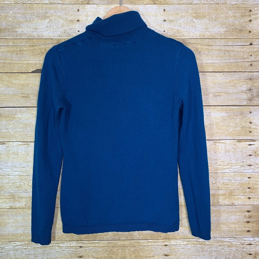 Moda International Sweater Turtle Neck Dark Teal - Picture 2 of 3